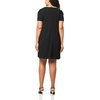 image:imageKarl Lagerfeld Womens Sleeveless Embellished Neckline Scuba Crepe Front Pockets Shift DressBlack