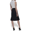 image:imageKarl Lagerfeld Womens Sleeveless Flounce Hem Sheath DressSoft WhiteBlack