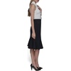image:imageKarl Lagerfeld Womens Sleeveless Flounce Hem Sheath DressSoft WhiteBlack