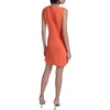 image:imageKarl Lagerfeld Womens Sleeveless Gold Buttoned Split Neck Mini Sheath DressCamelia