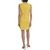 image:imageKarl Lagerfeld Womens Sleeveless Gold Buttoned Split Neck Mini Sheath DressSoft Lemon Chrome