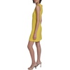 image:imageKarl Lagerfeld Womens Sleeveless Gold Buttoned Split Neck Mini Sheath DressSoft Lemon Chrome
