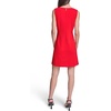 image:imageKarl Lagerfeld Womens Sleeveless Gold Buttoned Split Neck Mini Sheath DressTomato