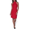 image:imageKarl Lagerfeld Womens Sleeveless Halter Taffeta Bow Scuba Crepe DressAdmiral Red