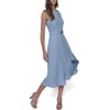 image:imageKarl Lagerfeld Womens Sleeveless Jewel Neck Belted Aline Midi DressChambray Blue