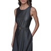 image:imageKarl Lagerfeld Womens Sleeveless Jewel Neck Belted Aline Midi DressIndigo