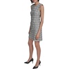 image:imageKarl Lagerfeld Womens Sleeveless Round Neck Aline Tweed Mini DressBlackSoft White