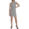 image:imageKarl Lagerfeld Womens Sleeveless Round Neck Aline Tweed Mini DressBlackSoft White