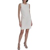 image:imageKarl Lagerfeld Womens Sleeveless Round Neck Aline Tweed Mini DressSoft White