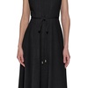 image:imageKarl Lagerfeld Womens Sleeveless Scoop Neck Belted Aline Midi DressBlack