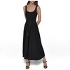 image:imageKarl Lagerfeld Womens Sleeveless Scoop Neck Belted Aline Midi DressBlack