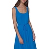image:imageKarl Lagerfeld Womens Sleeveless Scoop Neck Belted Aline Midi DressFrench Blue