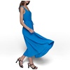 image:imageKarl Lagerfeld Womens Sleeveless Scoop Neck Belted Aline Midi DressFrench Blue