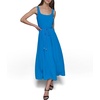 image:imageKarl Lagerfeld Womens Sleeveless Scoop Neck Belted Aline Midi DressFrench Blue