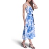 image:imageKarl Lagerfeld Womens Sleeveless Scoop Neck Belted Aline Midi DressPorcelain Blue Multi