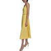 image:imageKarl Lagerfeld Womens Sleeveless Scoop Neck Belted Aline Midi DressSoft Lemon Chrome