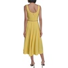 image:imageKarl Lagerfeld Womens Sleeveless Scoop Neck Belted Aline Midi DressSoft Lemon Chrome