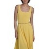 image:imageKarl Lagerfeld Womens Sleeveless Scoop Neck Belted Aline Midi DressSoft Lemon Chrome