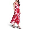 image:imageKarl Lagerfeld Womens Sleeveless Scoop Neck Belted Aline Midi DressTomato Multi