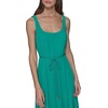 image:imageKarl Lagerfeld Womens Sleeveless Scoop Neck Belted Aline Midi DressVivid Green