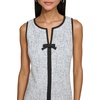 image:imageKarl Lagerfeld Womens Sleeveless Split Neck Contrast Trim Aline Mini Dress with Bow DetailBlack White MultiBlack