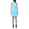 image:imageKarl Lagerfeld Womens Sleeveless Split Neck Contrast Trim Aline Mini Dress with Bow DetailHydrangeaBlack