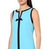 image:imageKarl Lagerfeld Womens Sleeveless Split Neck Contrast Trim Aline Mini Dress with Bow DetailHydrangeaBlack