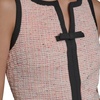 image:imageKarl Lagerfeld Womens Sleeveless Split Neck Contrast Trim Aline Mini Dress with Bow DetailPink MultiBlack
