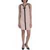 image:imageKarl Lagerfeld Womens Sleeveless Split Neck Contrast Trim Aline Mini Dress with Bow DetailPink MultiBlack