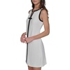 image:imageKarl Lagerfeld Womens Sleeveless Split Neck Contrast Trim Aline Mini Dress with Bow DetailWhiteBlack