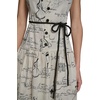 image:imageKarl Lagerfeld Womens Sleeveless Square Neck Drope Waist Maxi Dress with Rope BeltBisqueBlack Multi