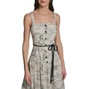 image:imageKarl Lagerfeld Womens Sleeveless Square Neck Drope Waist Maxi Dress with Rope BeltBisqueBlack Multi