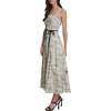image:imageKarl Lagerfeld Womens Sleeveless Square Neck Drope Waist Maxi Dress with Rope BeltBisqueBlack Multi