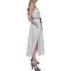 image:imageKarl Lagerfeld Womens Sleeveless Square Neck Drope Waist Maxi Dress with Rope BeltBlackPink Sherbert Combo
