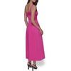 image:imageKarl Lagerfeld Womens Sleeveless Square Neck Drope Waist Maxi Dress with Rope BeltBright Fuschia