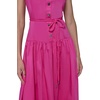 image:imageKarl Lagerfeld Womens Sleeveless Square Neck Drope Waist Maxi Dress with Rope BeltBright Fuschia