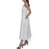 image:imageKarl Lagerfeld Womens Sleeveless Square Neck Drope Waist Maxi Dress with Rope BeltSoft White