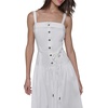 image:imageKarl Lagerfeld Womens Sleeveless Square Neck Drope Waist Maxi Dress with Rope BeltSoft White