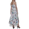 image:imageKarl Lagerfeld Womens Sleeveless Square Neck Drope Waist Maxi Dress with Rope BeltSoft White Multi