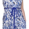image:imageKarl Lagerfeld Womens Sleeveless Square Neck Drope Waist Maxi Dress with Rope BeltSoft WhiteBright Sapphire Combo