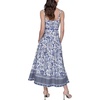 image:imageKarl Lagerfeld Womens Sleeveless Square Neck Drope Waist Maxi Dress with Rope BeltSoft WhiteBright Sapphire Combo