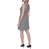 image:imageKarl Lagerfeld Womens Sleeveless Square Neck Metallic Knit Tweed Sheath Mini DressBlackSoft White Multi
