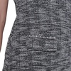 image:imageKarl Lagerfeld Womens Sleeveless Square Neck Metallic Knit Tweed Sheath Mini DressBlackSoft White Multi