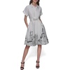 image:imageKarl Lagerfeld Womens Sleeveless Square Neck Metallic Knit Tweed Sheath Mini DressSoft WhiteBlack