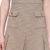image:imageKarl Lagerfeld Womens Sleeveless Square Neck Stretch Texture Mini Dress with PocketsTruffle