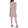 image:imageKarl Lagerfeld Womens Sleeveless Square Neck Stretch Texture Mini Dress with PocketsTruffle