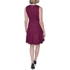 image:imageKarl Lagerfeld Womens Sleeveless Square Neck Stretch Texture Mini Dress with PocketsWine