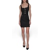 image:imageKarl Lagerfeld Womens Sleeveless Square Neck Tweed Aline Mini DressBlack