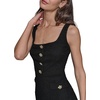 image:imageKarl Lagerfeld Womens Sleeveless Square Neck Tweed Aline Mini DressBlack