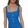 image:imageKarl Lagerfeld Womens Sleeveless Square Neck Tweed Aline Mini DressFrench Blue